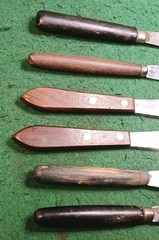 6 Painting Pallets With Wood Handles, 3 Are Unmarked,3 Are Lowe Cornwell