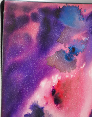 Watercolor Painting. Jeweled Nebula Storm. Immortal Defense. Paul Eres. 9×12.
