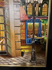 Arkady Ostritsky Beautiful “Charlot Restaurant Original SIGNED 33 1/2”X 28”