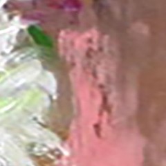 EXOTIC ABSTRACT Flowers white and pink PEONIES Still Life Oil painting 8×12