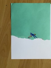 Climber Artwork Original Conceptual Art Painting Climbing Artwork Collage