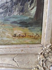 Josef Dederichs – Oil on Canvas 1873 – 1958 75 x 66 cm Mountain Panorama Painting