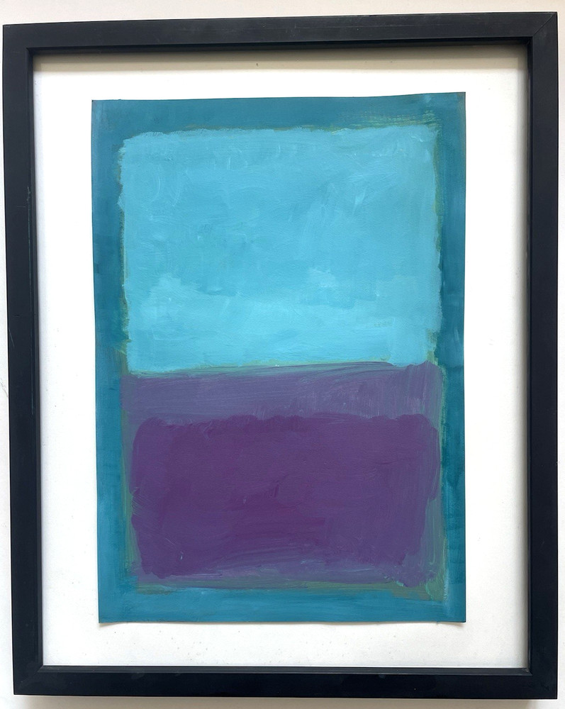 Mark Rothko Original Acrylic Painting Abstract Interior Design USA Signed E9