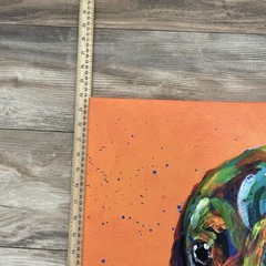 Dacshaund by Tracy Miller- Painting hand-embellished giclée Bright Colorful