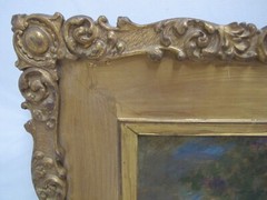 LETITIA Bonnet Hart Antique Oil Painting PORTRAIT Young Girl Period Gilt Frame