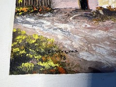Colorful Village Landscape Painting By Contreras 1998,