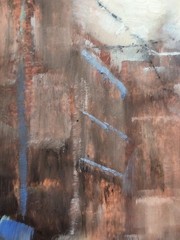 Original Oil Painting in Frame Rain Street Cityscape 6х4 in Miniature