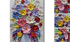 V-inspire Art,24 x 36 Inch Modern 100% Hand-Painted Abstract Oil Painting