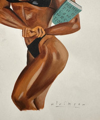 RARE 1996 MARK ULRIKSEN ORIGINAL PAINTING OPRAH BUFF FOR ENTERTAINMENT WEEKLY