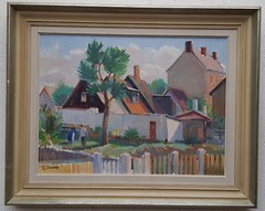 Oil painting painting oil painting masterpiece landscape city village people 329