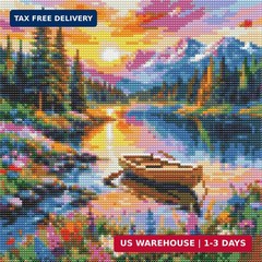 Diamond Painting Kits for Adults, Sunset 5D DIY Diamond Art Kits Full Drill