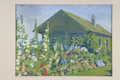 Beautiful Art Nouveau painting signed B. Altinger watercolor art nouveau painting