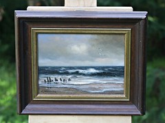 Karl Heinz Schrader – Sea Surf – Oil On Canvas – Signed, With Frame
