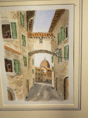 Matted and Framed Original Watercolor Florence „Duomo“ By Ben Clark