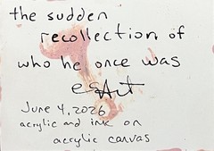 e9Art ACEO ‚the sudden recollection of who he once was‘ outsider childlike art