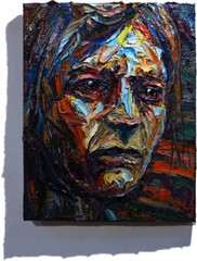 PORTRAIT OIL█PAINTING█VINTAGE█exPRESSIONISt█ART█SIGNED ABSTRACT ORIGINAL IMPASTO