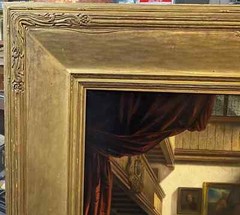 Louis Tielemans Interior Genre Oil Painting, Titian’s Studio