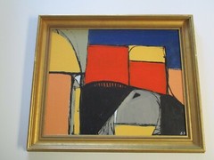 SIGNED VINTAGE MODERNISM POP ICON ABSTRACT EXPRESSIONISM NON OBJECTIVE COLORFUL