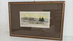 German artist Heck. Watercolor. Original 1990-2000