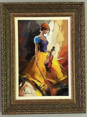 Anatoly Metlan „Seville XXXVIII“ Oil Painting on Canvas, Framed, COA