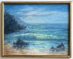 Vintage Plein Air Pacific NW? Coastal Landscape Impressionism Seascape Painting