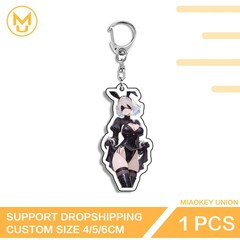 Nier 2B Bunny Girl Photo Keychain Acrylic Unique Suitable Friends Key Ring Gifts