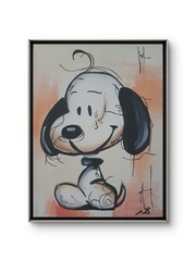 ORIGINAL ACRYLIC PAINTING 12×16 YOUNG SNOOPY ABSTRACT HOME WALL ART HAND PAINTED