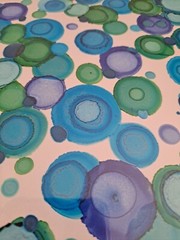 Alcohol Ink Art Will It Go Round In Circles Colorful Matted Framed 11×14