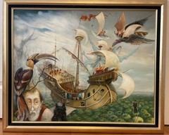Vladimir Ryklin Original Signed Oil Painting Sea Of Apples