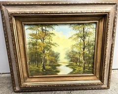 Irene Cafieri Signed Art Painting Oil On Board 8 X 10 Vintage Landscape