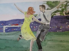 „LA LA LAND II“ FROM THE MOVIE/ ORIG.L W/C / 14″ X 20″ / MIMI DAVIS, ARTIST