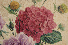VINTAGE 1990’S BOMBAY CO „MIXED FLOWERS I PURPLE ROSE“ FRAMED ART PRINT PAINTING