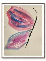 Abstract Butterfly Impressionistic Original Wall Art 14X11 Mixed Media Paper