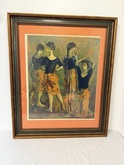 Moses Soyer Serigraph „The Dancers,“ Late 20th Century