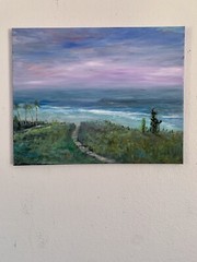 ORIGINAL NEW SEA PAINTING – OIL ON CANVAS BY GINA VANN 16in x 20in UNFRAMED 2023