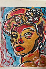 Alma En Colores 17×12 painting print poster, acrylic, original, signed by artist