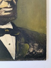 ABRAHAM LINCOLN Antique Oil Painting President Folk Art Original 1949 Cranmer ?