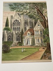 ANTIQUE PAINTING COLLECTION 1910’S SIGNED MORRIS DATED LANDSCAPE HISTORIC SITES