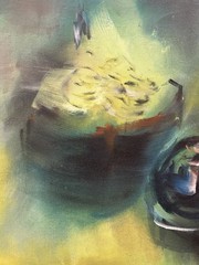 🔥 Fine Vintage 1960s Modern MANILA Asian FILIPINO Market Painting, Leo GARCIA
