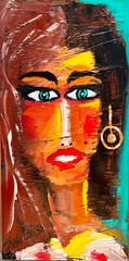ships free COLORFUL 24 NEW 2024 PORTRAIT PAINTINGS original SWARTZMILLER DNA ART
