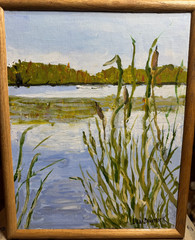 Leonard Dimmick (1943 – 2011) „Early Morning“ Acrylic Painting – Signed/Framed