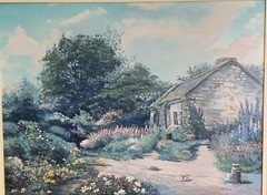 Ruth Mayer – Laguna Beach Artist-Large Giclee 30″X 40″-“ Irish Cottage 1/20