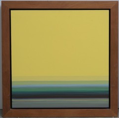 TIM CURRAN, pair of oils on board, gallery labels CALIFORNIA ARTIST