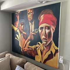 “One shot” Original Oil On canvas 5 Feet X 4 Feet.