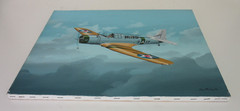Raymond Waddey 2008 Painting on Canvas of US Navy Vought SB2U Vindicator 16″x20″