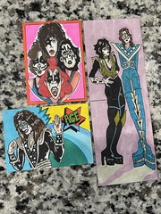KISS CARD – ACEO – Art Sketch 2.5 X 3.5 Rock Music Painting Drawing Makeup On