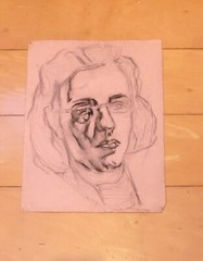 ALFREDO RAMOS MARTINEZ DRAWING ON PAPER