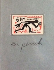 A. R. Penck Hand Signed Edition Staeck, Graphic with Phone Card Immaculate