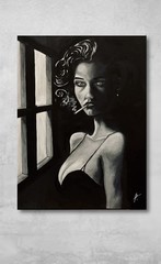 Hand Painted OOAK Acrylic On 18″X24″ Canvas „Persephone“ signed by Artist