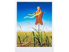 Colorful Surrealistic Cusimano signed and dated Greeting Card